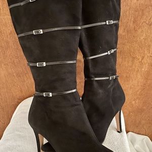 Michael Shannon Boots - Renita Knee High, Faux Suede, Boots. Size 11